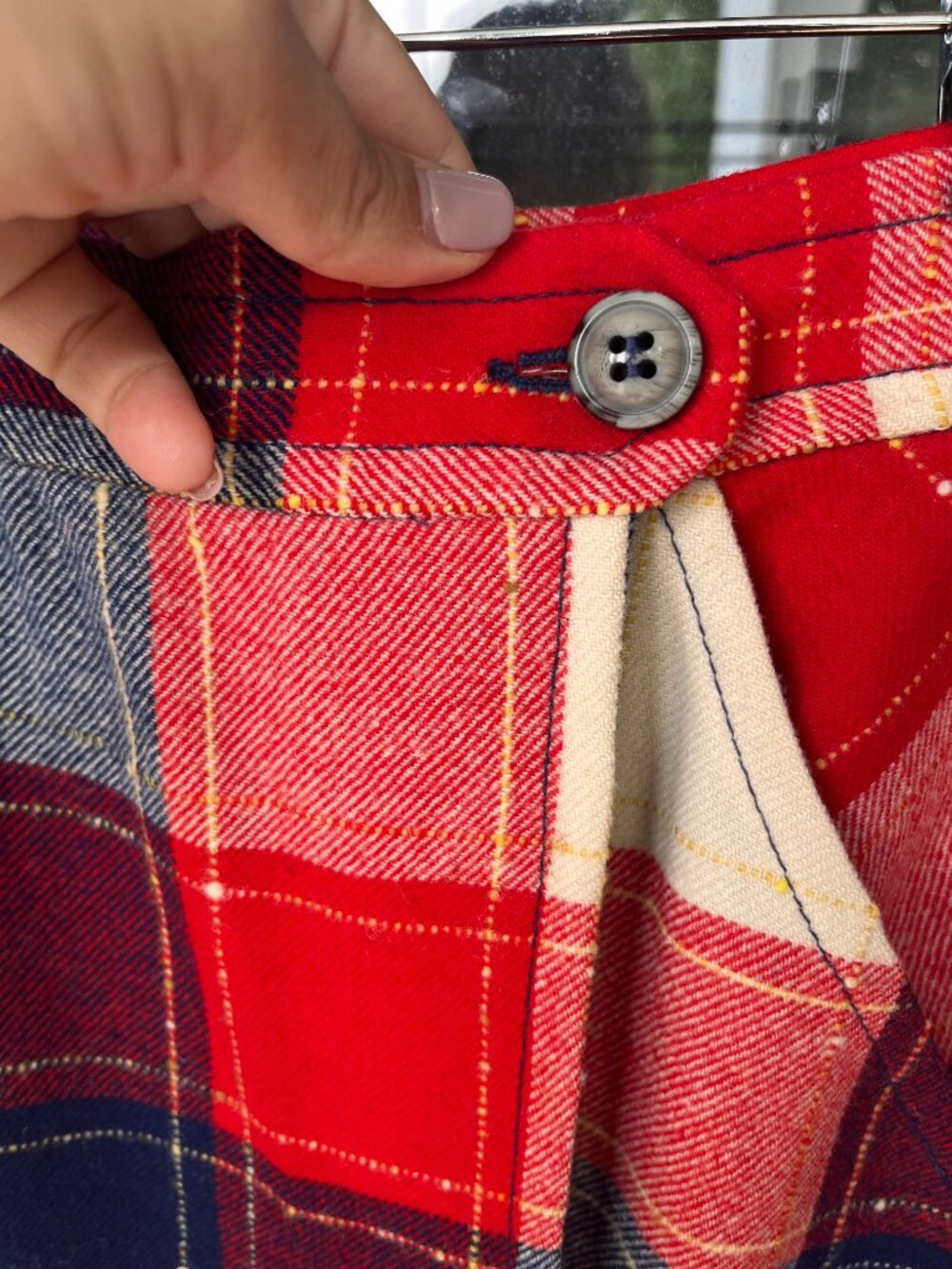 Vintage Pendleton Wool Plaid Maxi Wrap Front Skirt - Size 10 - Picture 5 of 9
